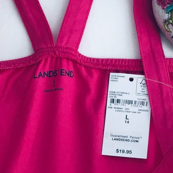 NEW Land’s End Hot Pink Sleeveless Blouse Tank Top Size 14 - Picture 8 of 8